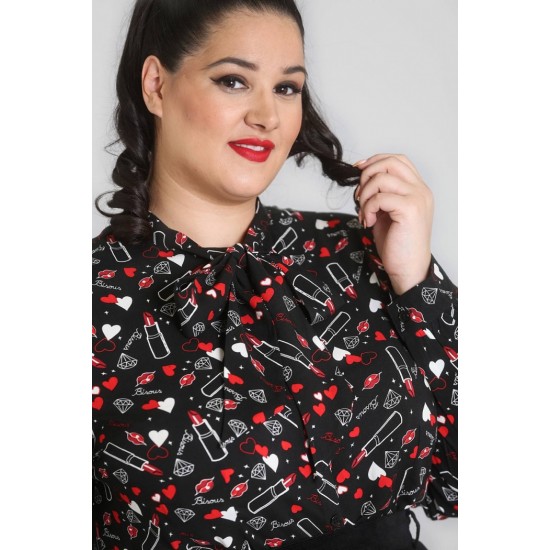 Hell Bunny Sales - Bisous Blouse